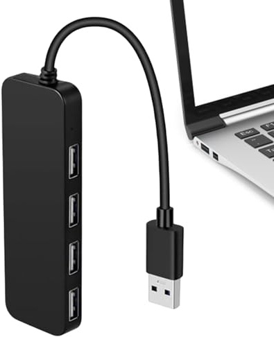 Schnelle Datenübertragung 4-Port-USB-Splitter für Laptop - USB-Splitter, Port-Expander | Hochgeschwindigkeits- -Expander, PC und mehr, Plug-and-Play, 4-Port- -Splitter für PC Laptop