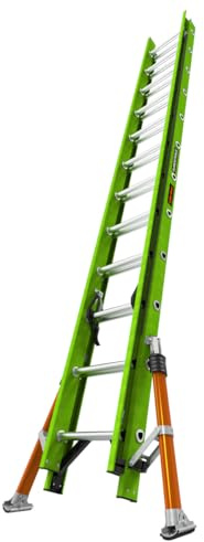Little Giant HyperLite Pro S2.0 Fibreglass Extension Ladder – Hi-Viz, Non-Conductive, Lightweight Design (3.66m - 6.51m)
