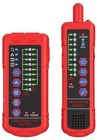 GAMWATER U830 Kabeltester RJ45 RJ11 Cat5 Cat6 Netzwerk-Tester mit Kopfhörer, POE, NCV, QC Test, Ethernet Telefon Line