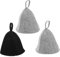 EXQUIMEUBLE 3pièces Bonnet De Sauna Feutre Protection Pour Cheveux La Surchauffe Sauna Et Hammam Accessoires Pratiques Pour Bain