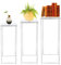 WDRENTOOL Soporte de metal para plantas, color blanco, cuadrado, juego de 3 unidades, columna decorativa para plantas, soporte para macetas