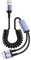 VIVIWI Cavo di ricarica a molla a doppia scomparsa MicroUSB e cavo di tipo C per dispositivi MicroUSB e di tipo C, ricarica rapida da 66 W
