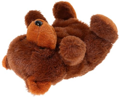 FELTECHELECTR Plüsch Handpuppe Braunbär Handpuppen für Interaktives Geschichtenerzählen Weiches Kuscheltier für Kreatives Rollenspiel und Pädagogisches