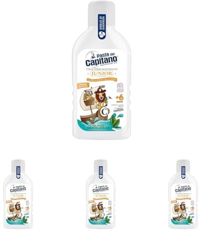 Pasta del Capitano Collutorio Junior Menta Dolce - 400 Ml - 400 ml (Confezione da 4)