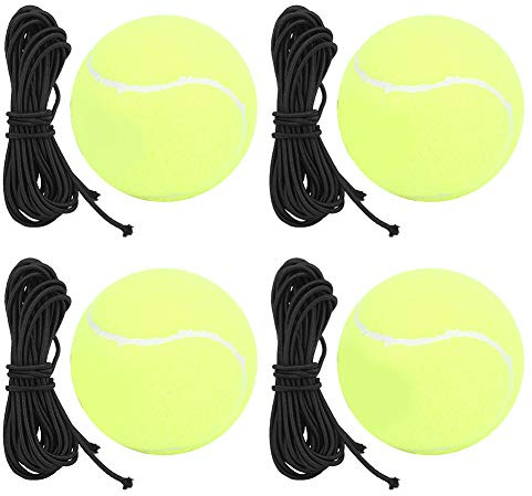 RASTKY Hochelastischer Tennisball mit Gummiband für Sporttraining, 4 Stück/Set für Anfängerinnen