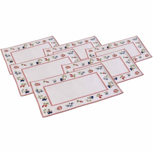 Villeroy & Boch Table Decoration Gobelin Platzset Petite Fleur 49 x 32,5 cm, Tischset aus Baumwolle, 6er Set