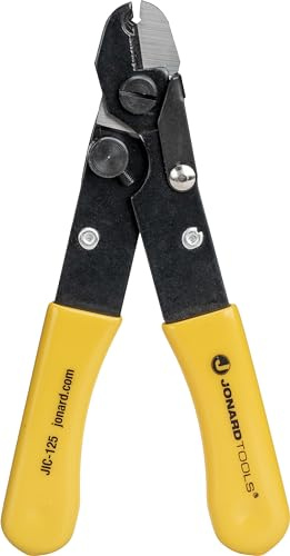Jonard Tools JIC-125 Glasfaser-Abisolierzange mit gelbem Kunststoffgriff, 14 cm Länge