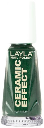 Layla Cosmetics 1243R23-010 Ceramic Effect Nagellack - green fever, 1er pack (1 x 0.01 l)