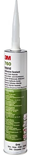 3M Klebemasse Hybridbasis 760 – Dichtmasse Grau für elastische Verbindungen anwendbar auf Kunststoffen wie PVC, PS, Fiberglas, Glas, Aluminium, Beton, Holz & lackierten Metallen – 1 x 290 ml