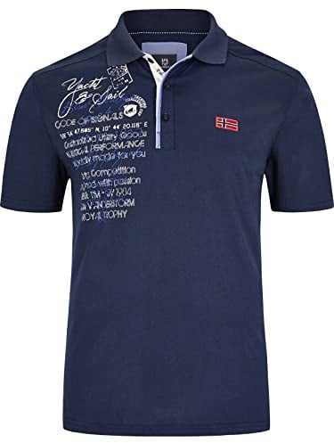 Jan Vanderstorm Herren Poloshirt Jano | bedruckt | Kurzarm-Polohemd | Polokragen | 100% Baumwolle | große Größen L-7XL