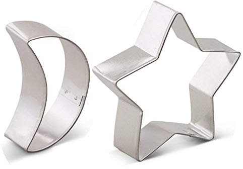 2 pièces Lune et étoile Ensemble d'emporte-pièces – en Acier Inoxydable de qualité Alimentaire