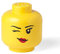 LEGO Large Winking Stackable Storage Head, Girl