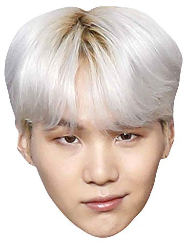empireposter Bangtan Boys BTS - Suga - Papp Maske aus hochwertigem Glanzkarton mit Augenlöchern, Gummiband - Größe ca. 30x21 cm - Prominentenmaske, Funmaske