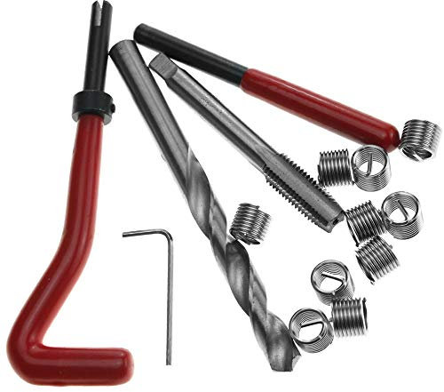 Kit de réparation de filetage métrique 20 pièces M5 M6 M8 M10 M12 M14 Helicoil Car Pro Coil Tool M10 x 1,25