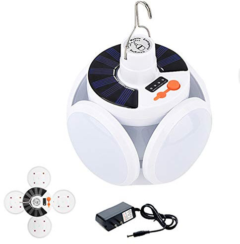 POCKETMAN Footable Solar Light, Fordable Camping Lampe für den Außenbereich, Solar Charging, 5 LED-Modi