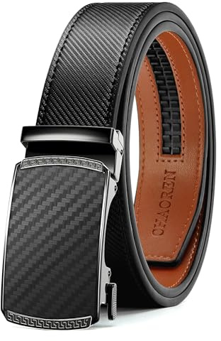 CHAOREN Mens Belt Leather Ratchet Belt - Customizable Fit, Effortless Style (35mm)