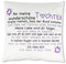 URCheers Kissenbezug, Familie-Kissen mit Spruch von der Mama für die Tochte, Kissenhülle Ideale Dekore Personalisierte Geschenke für Geburtstag Jubiläum 40 * 40cm (Kissen (ohne Kissenkern))