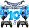 Luftballons Geburtstagsdeko Kinder10 Jahre, Techextra Videospiel Game Party Kindergeburtstag Dekoration Zubehör Set mit Happy Birthday Banner für 10. Jahr Jungen Ballon Geburstag Deko Kinder