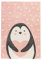 Qiyano Teppich für Kinderzimmer Spielmatte mit Tiermotiv Panda-Bär Bär Hase Pinguin Kinderteppich für Junge und Mädchen, Motiv: Pinguin, Farbe: Rosa, Größe: 80 x 150 cm