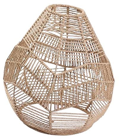 Baoblaze Pendelleuchtenschirm Geflochtener Rattan-Hängeleuchten-Lampenschirm für Hotel-Aufenthaltsraum, Stil B