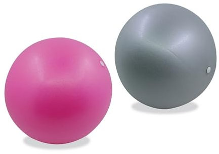 2 Yoga -Luftballons und Fitnessgröße 25 cm rosa und grau - geeignet für Kinder und Erwachsene - Pilates -Luftballons - höchste Qualität - Sun & Sia