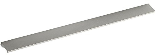OBF AL 1525 0320 Grimme Möbelgriff Aine Griffleiste, flacher Küchengriff Breite 340 mm Aluminium nickel matt lackiert, Silber, Lochabstand 320 mm