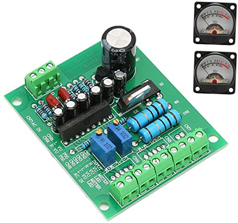Audio Level Amp Meter, 500Ua Audio Level Amplifier, Easy to Adjust Support Two Level Meter Backlight Power Supply, Resistive Warm Backlight Vu Meter Suitable for Measurement
