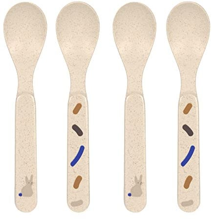 LÄSSIG Kinder Löffel Set (4 Stk.) Kinderbesteck ohne Melamin, BPA-frei, für Spülmaschine und Mikrowelle/Spoon Set Little Mateys royal blue