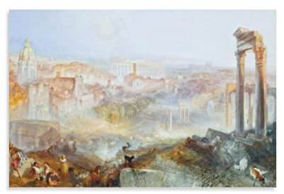 Modern Rom – Campo Vacino – von J. M. W. Turner Poster, Wandkunst, Poster, Schriftrolle auf Leinwand, Gemälde, Wohnzimmer, Dekoration, Zuhause, 20 x 30 cm