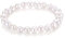 LUINNO elegantes Perlenarmband Damen Halbbarock - Süßwasserperlen-Armband - Damen-Schmuck - Frauen-Accessoire - 16 cm Lang Weiss