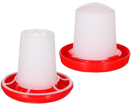 Mipcase Taubenfutter 1 Set Wachtel-Futterspender Wachteltränke Küken-Futterspender Hühner-Futterspender Tränke-Set Abfall Kükentrog Küken-Futterspender -Futterspender Futternapf Geflügeltränke