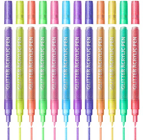 12pcs 3D Nail Art Pens Set, Glitter Nail Art Drawing Pen Colorful Nail Art Pens Nail Drawing Pen Manicure Tools for Nail Art DIY (12 Colors)