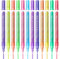 12pcs 3D Nail Art Pens Set, Glitter Nail Art Drawing Pen Colorful Nail Art Pens Nail Drawing Pen Manicure Tools for Nail Art DIY (12 Colors)