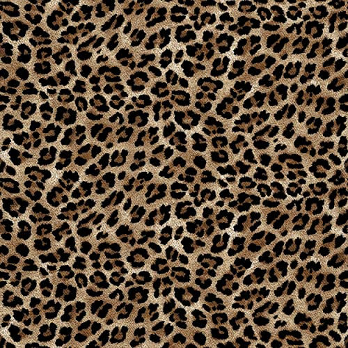 HEKO PANELS Stoff Oxford Wasserdichte Meterware Canvas-Stoff Polyester Stoff Zum Nähen Nähstoffe Dekostoffe Wasserabweisend Blickdicht Leopard Tupfen 2 Meter 155 x 200 cm