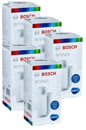Praktisches VORTEILSPACK Intenza+ Wasserfilter TCZ7003 passend für Bosch Kaffeevollautomaten der Linien benvenuto und Vero, 5 Stück