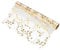 MODERNO Tischläufer Organza mit Sternen in Gold/Metallic (28 cm x 5 m) transparentes Tischband, Elegante Tischdeko für Weihnachten & Adventszeit, Festliche Dekoration zu feierlichen Anlässen