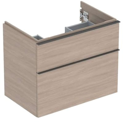 Geberit Waschtischunterschrank iCon 74x61,5x47,6cm, 2 L, Eiche/Gr. la. ma