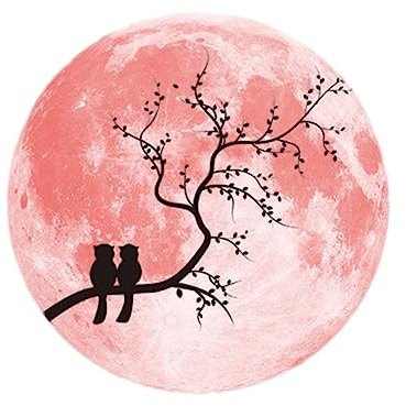 Veemoon 1Stk dekoration schlafzimmer bedroom decor deko fürs schlafzimmer Leuchtende Dekoration aufkleber nachtleuchtende Tapete Wandtattoo Mond Hintergrund Wandgemälde