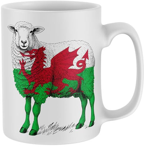 Wales Sheep Mug Funny Rugby Cymru Welsh Fan Rivalry Supporter Gift Coffee Tea Cup