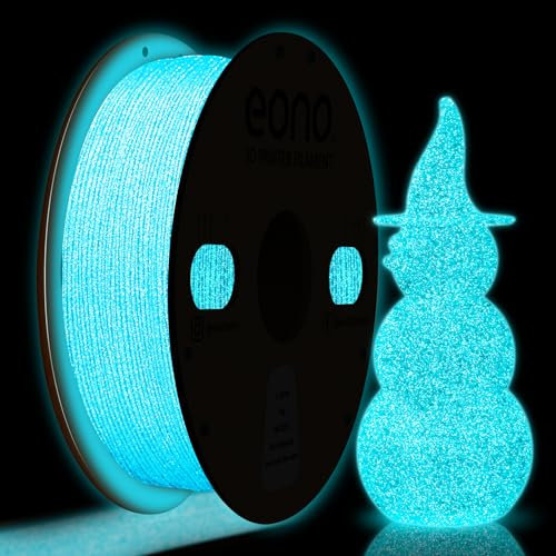 Eono 3D Printer Filament Glow in The Dark 1.75mm PLA Filament for 3D Printers, Glow Blue Starry Sky PLA 1.75mm Filament,1kg Spool.