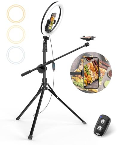 30,5 cm Selfie-Ringlicht mit 157,5 cm Handy-Stativ