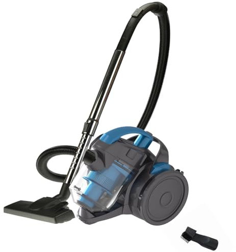 Bagless Cylinder Vacuum Cleaner with 2000W High Power - Hard Floor Cleaner with 1.5 Litre Capacity, 5m Power Cord and 4 Stage HEPA Filter - Includes Turbo Tool for Pet Hair - Dust, Dirt