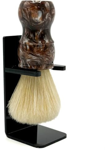 Parker Deluxe Rasierpinsel und Ständer mit schillerndem Schildkrötengriff