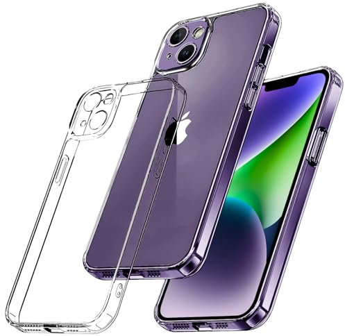 KEKBOXQ for iPhone 14 Plus Case with Camera Protection, Ultra Slim Fit Shockproof Bumper Phone Case Cover, Anti-Yellowing Clear Compatible with iPhone 14 Plus 6.7-Inch(Clear)
