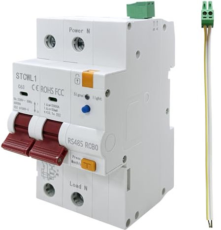 LIROPAU Interruttore Differenziale Riarmo Automatico, Automatica Riarmo con Protezione da Sovraccarico e Cortocircuito