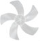 Eawfgtuw Ventola di ricambio in plastica, foglie con copertura per dado, accessori di ricambio per ventilatore domestico o ventilatore da scrivania (bianco)
