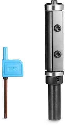 SainSmart Fräser mit Ober- und Unterlager für bündiges Trimmen, 1/2 Zoll Schaft, 2-23/64 Zoll Schnittlänge, auswechselbarer Hartmetalleinsatz, FRBE01A