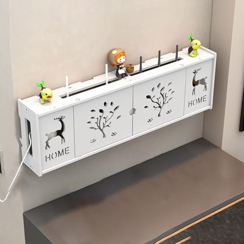Onxyrbyte WiFi Router Storage Box,Wand WLAN-Router Aufbewahrungsbox,Router Aufbewahrungsbox,Router Schrank,Heizkörper Abdeckung WLAN Box,Router Verstecken,Router Box,für Router Kabel Organizer