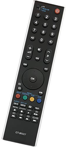 VINABTY CT-90327 Mando a Distancia sustituido fit para el Mando a Distancia Toshiba TV CT-90327 42XV636D 2XV635DB 32RV685 37XV635DB 42XV505D 42XV635D 42ZV635DB 46XV635D 75015476 32RV675DB