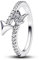 PANDORA Moments Funkelnder Pfeil Ring aus Sterling Silber mit Zirkonia, Größe: 52, 193619C01-52